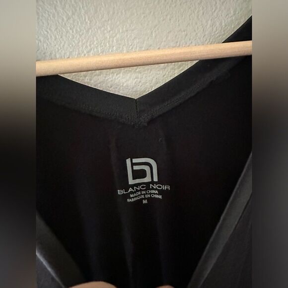 Blanc Noir V Neck Tank Cinch Waist Jersey Knit Mini Dress Size M - Picture 3 of 9